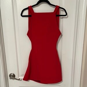 ZARA OPEN BACK Red Sleeveless Dress